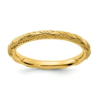 Стабилни изрази Стерлинг сребрен златен позлатен прстен