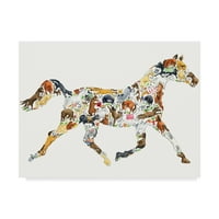 Трговска марка ликовна уметност „коњски колаж“ платно уметност од Луис Тејт