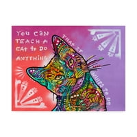 Трговска марка ликовна уметност „Можете да научите мачка„ платно уметност од Дин Русо