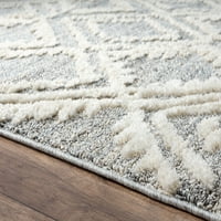 Обединети ткајачи декорах Медисон модерна геометриска област килим, сива, 7'11 7'11