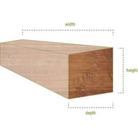 Ekena Millwork 8 H 10 D 48 W Rough Cedar Fau Wood Camply Mantel, Premium Mahogany