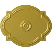 Ekena Millwork 1 4 W 3 8 H 1 P Waltz тавански медалјон, рачно насликано богато злато