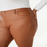 Sofia Jeansенски Plusенски плус големина Мелиса пламен со високи фармерки на панталони, 32,5 Inseam, големини