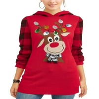 Без граници за празник на јуниори за Божиќ пулвер џемпер од худи