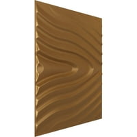 Ekena Millwork 5 8 W 5 8 H Kahuna Endurawall Декоративен 3Д wallиден панел, светло палто злато