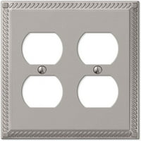 Amerelle 54ddn Moderne Wallplate Duple фрли метал сатен никел 1-пакет