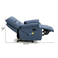 Столче за масажа со прирачник за топлина и вибрации прирачник за лежерна ткаенина